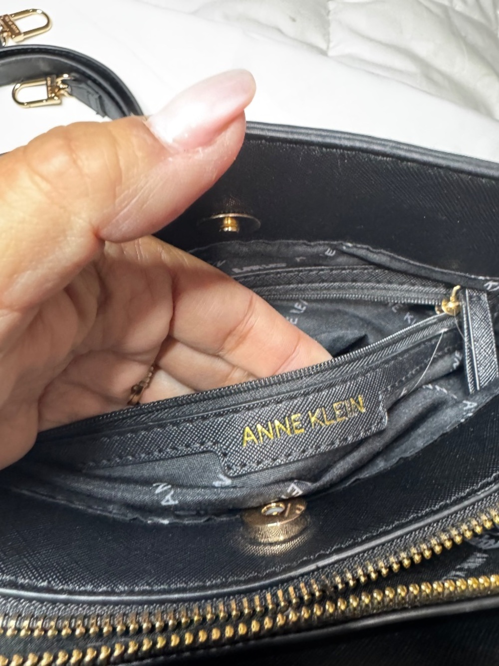 Ann Klein Black Sachet Purse with Mini Evening or Casual is Very Elegant - Picture 8 of 13